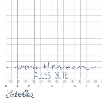 Zaubereike Holzstempel Von Herzen alles Gute 8.0x1.5cm