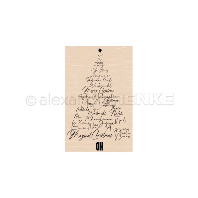 Alexandra Renke Holzstempel Typografische Tanne 5.8x9.4cm
