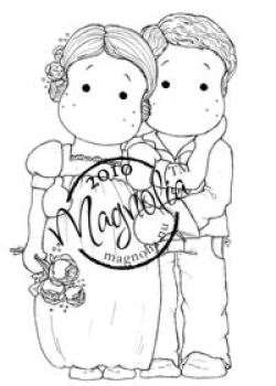 GRATIS! Magnolia Clingstempel Wedding Collection Loving Bridal Couple Cling Stamp