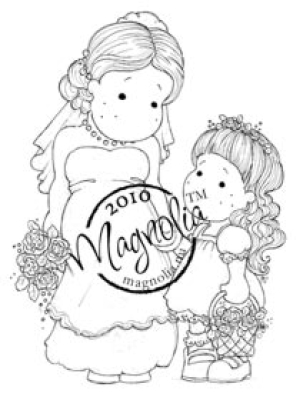 Magnolia Clingstempel Wedding Collection Bride and Bridesmaid