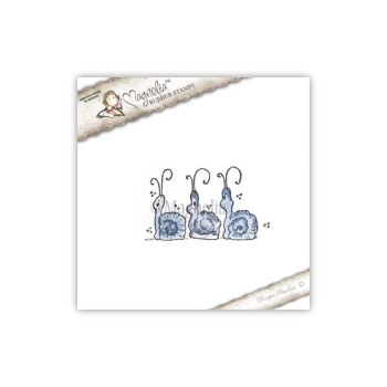 Magnolia MINI World Gummistempel unmontiert Three Little Christmas Snails (mini)