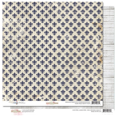 Glitz Design Papier Yours Truly Motif 12x12"