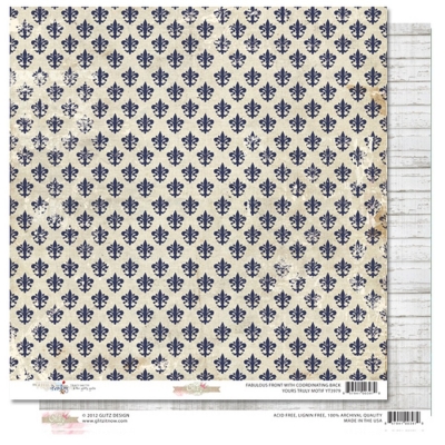 GRATIS! Glitz Design Papier Yours Truly Motif 12x12"