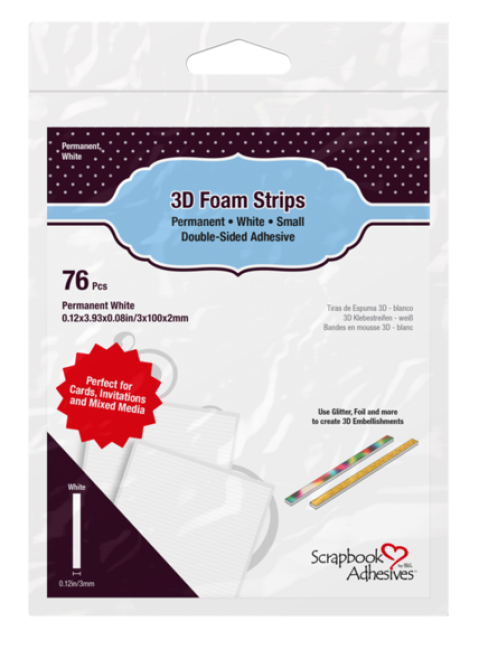 Scrapbook Adhesives 3D Klebestreifen weiss 3x100x2mm