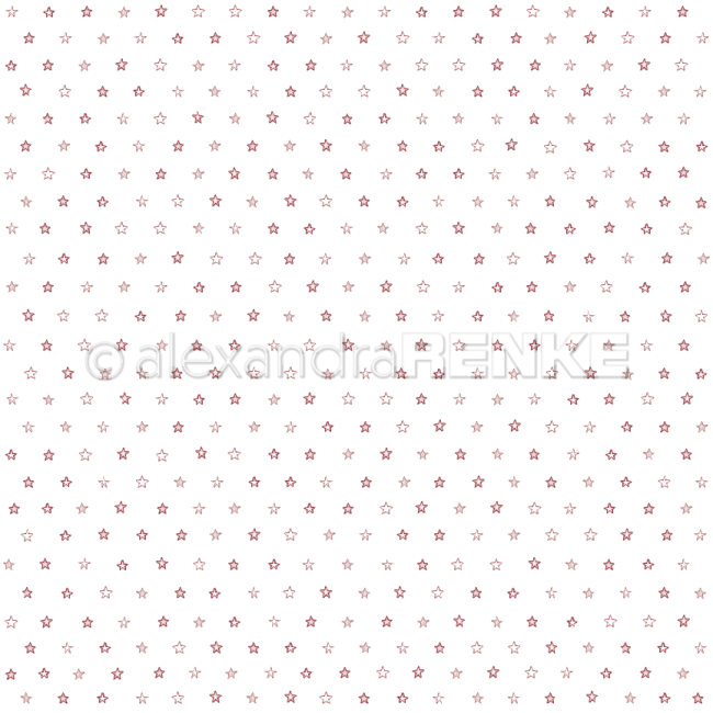 Alexandra Renke Papier Sternchen rot 12x12" (5 Bogen)