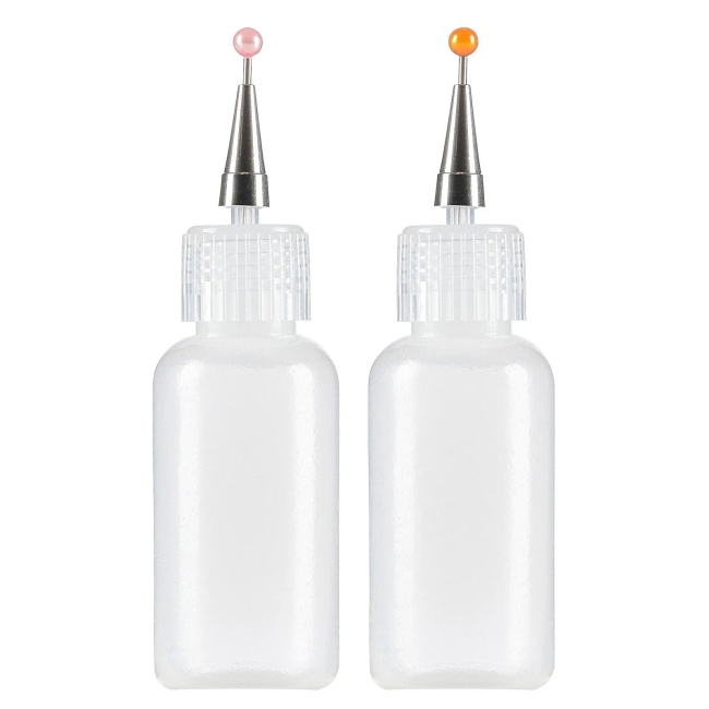 Vaessen Creative Applicatorenflaschen mit feiner Spitze 0.7mm 14ml 2 Stück