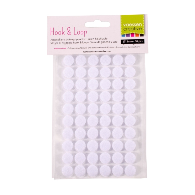 Vaessen Creative Klettverschluss rund 1.3cm 60 Stück