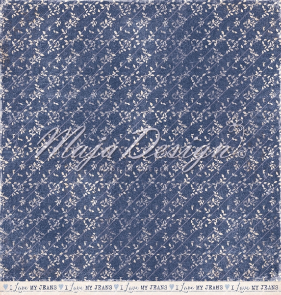 Maja Design Papier Denim & Girls Love my Jeans Scrapbookingpapier 12x12"