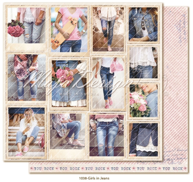 Maja Design Papier Denim & Girls Snapshots Girls in Jeans 12x12"