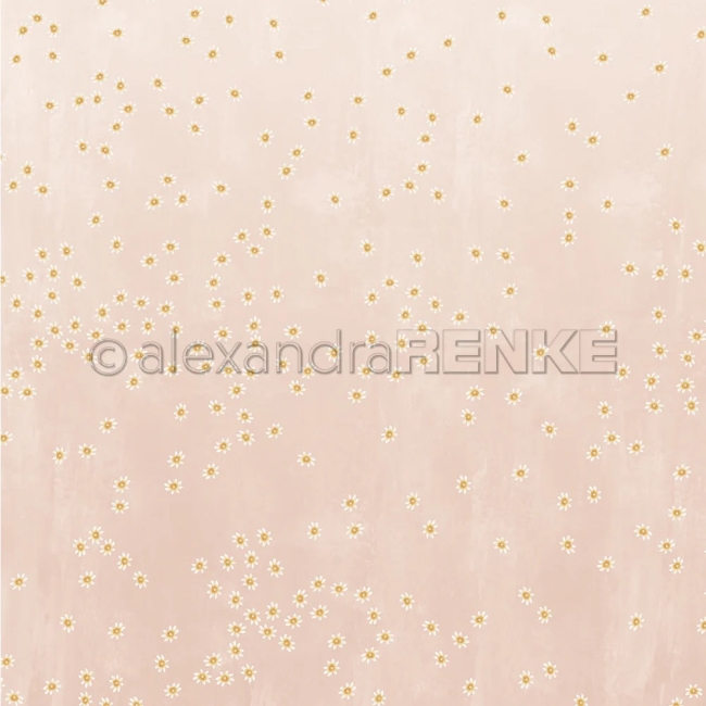 Alexandra Renke Designpapier Lieblingsblüten auf Altrosa 200gr. 12x12" PRE-ORDER Lieferbar ab 17.04.2026