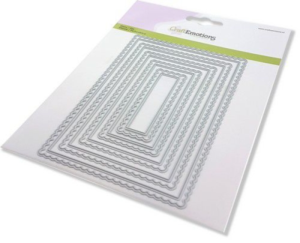 CraftEmotions Stanzschablonen Rechtecke mit Wellenrand