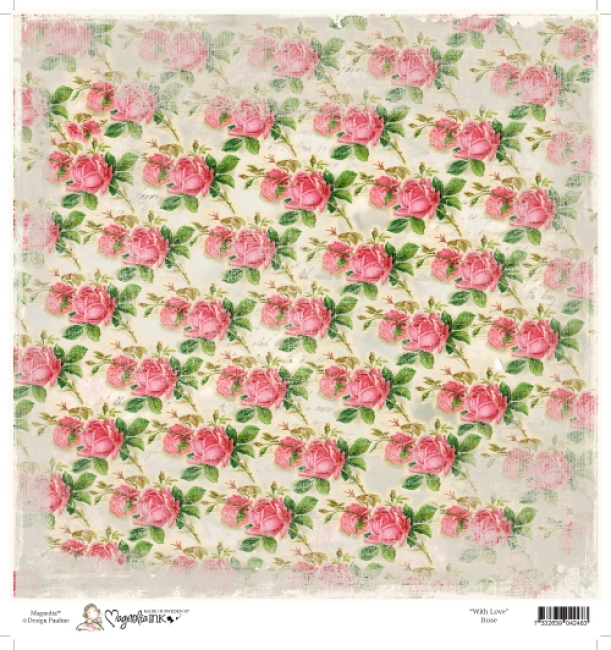 Magnolia Papier With Love Collection Rose 12x12"