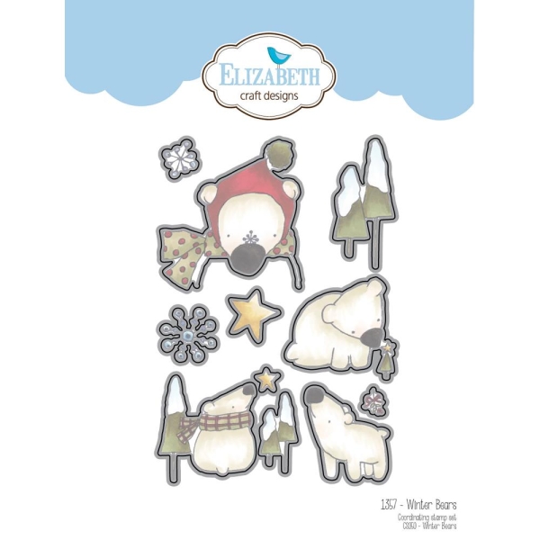 GRATIS! Elizabeth Craft Designs Clearstempel und Stanzen im Set Combo Winter Bears