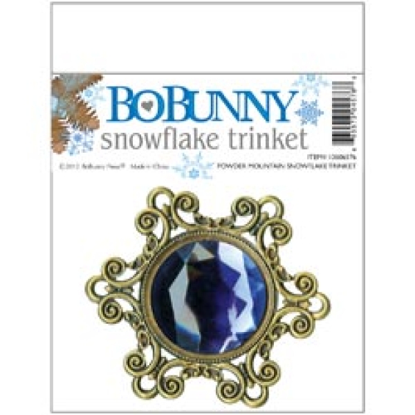 Bo Bunny - Powder Mountain - Snowflake Trinket