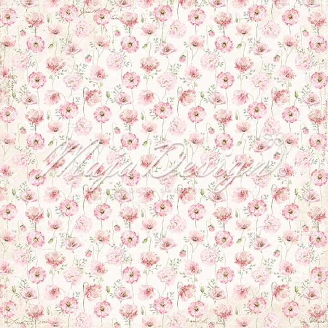 Maja Design Papier Spring Garden Pink Poppies 12x12"