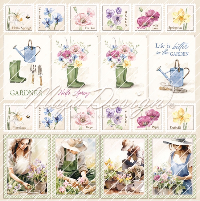 Maja Design Papier Spring Garden To Cut Out 12x12"