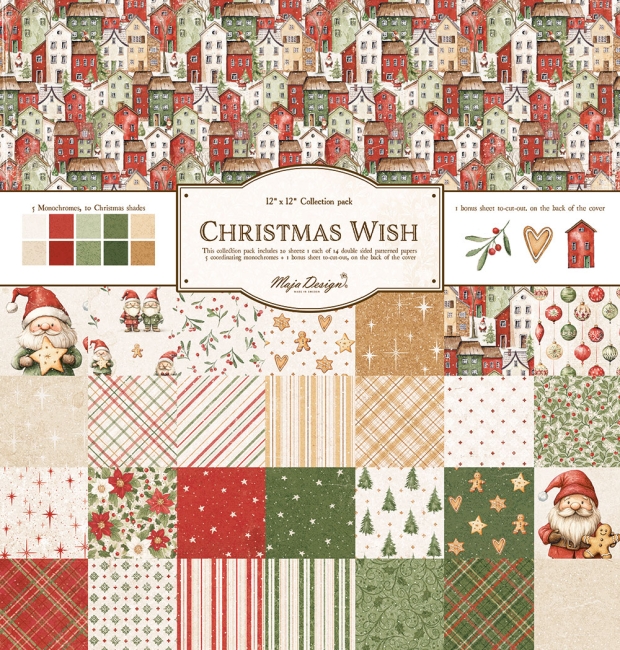 Maja Design Papierpack Christmas Wish Collection 12x12" PRE-ORDER Lieferbar ab 31.10.2025