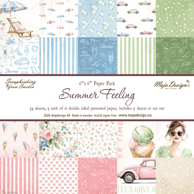 Maja Design Summer Feeling Paper Pack 6x6" PRE-ORDER Lieferbar ab 30.06.2026