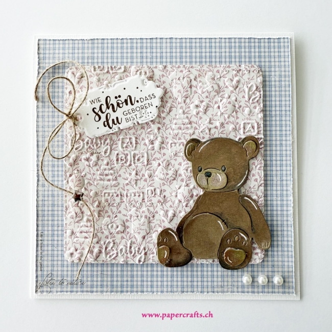 Alexandra Renke Holzstempel Wie schön, dass du geboren bist 3.5x1.9cm