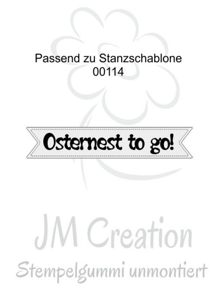 GRATIS! JM-Creation - Stempelgummi unmontiert Osternest to go!