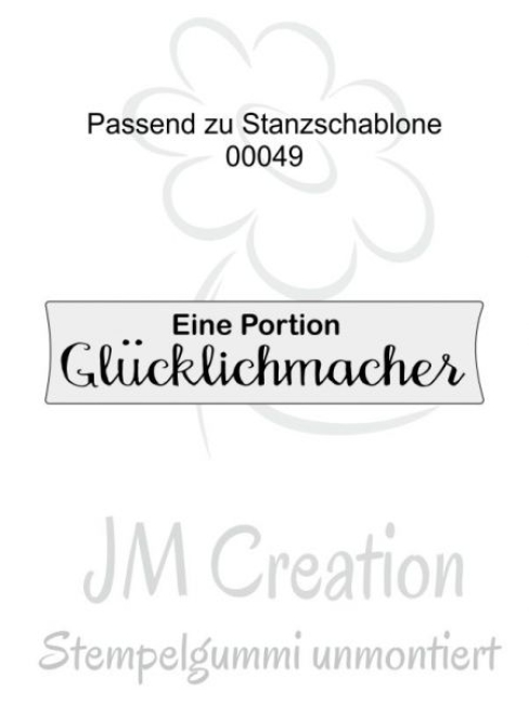 JM Creation Stempelgummi unmontiert Eine Portion Glücklichmacher