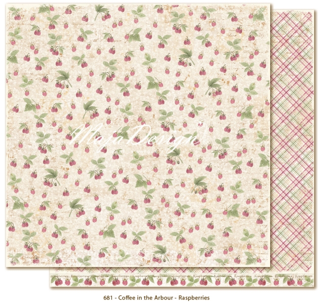 Maja Design Papier Coffee in the Arbour Raspberries 12x12"