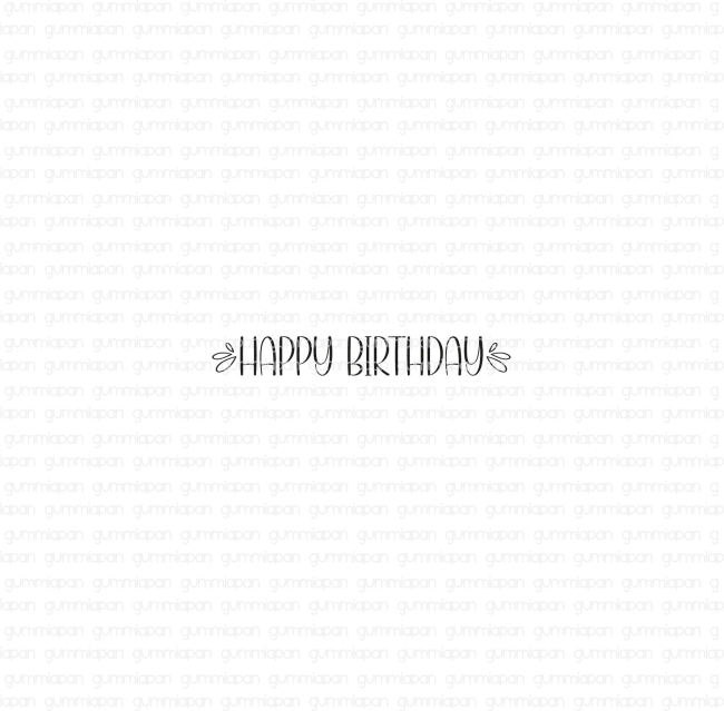 Gummiapan Stempelgummi unmontiert Happy Birthday 6.2x0.8cm