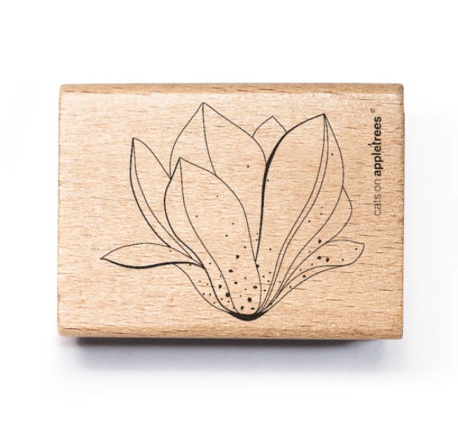 Cats on appletrees Holzstempel Magnolienblüte Outline 4.7x3.9cm
