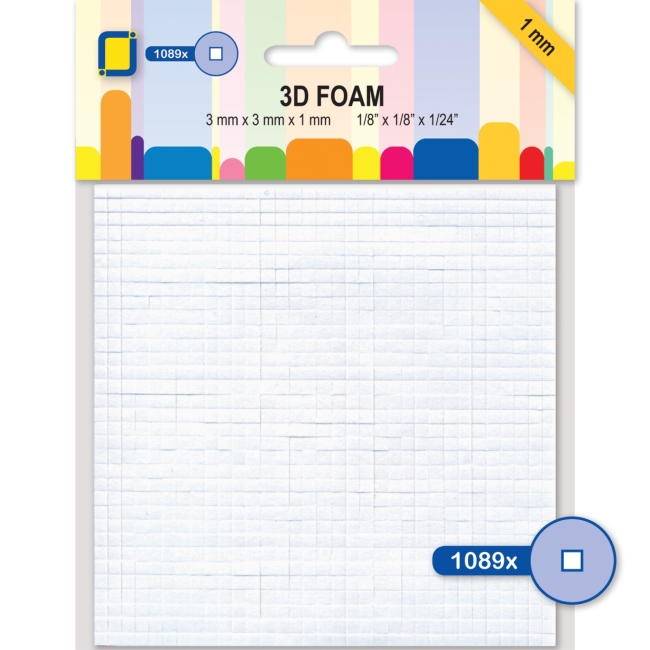 JEJE 3D Foam Mini Klebekissen 3mm x 3mm x 1mm