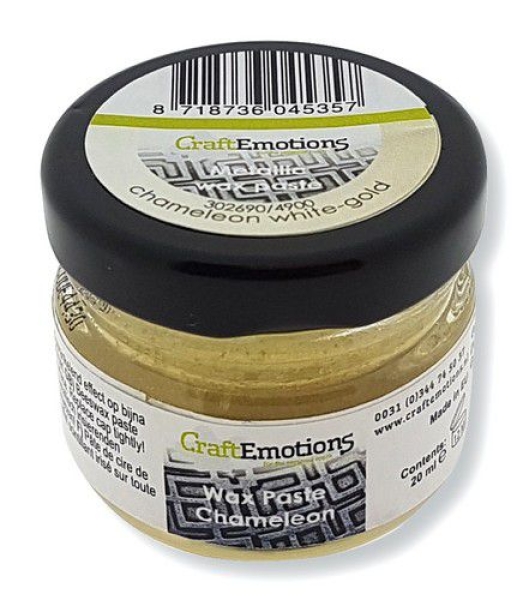 CraftEmotions Wax Paste weiss gold chameleon white-gold weiss gold 20ml