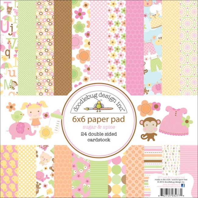 Doodlebug Design Papierblock Sugar & Spice Paper Pad 6x6"