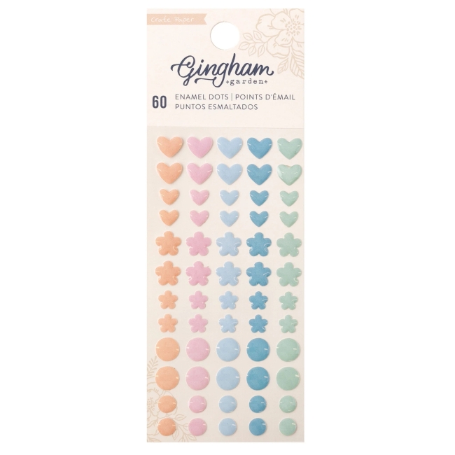 American Crafts Enamel Dots Gingham Garden