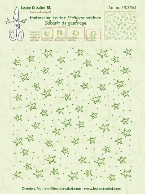 Leane Creatief Prägeschablone Sterne Hintergrund Embossingfolder