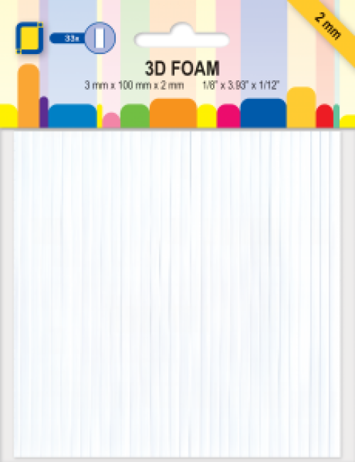 JEJE 3D Foam Klebestreifen weiss 3mmx10cmx2mm