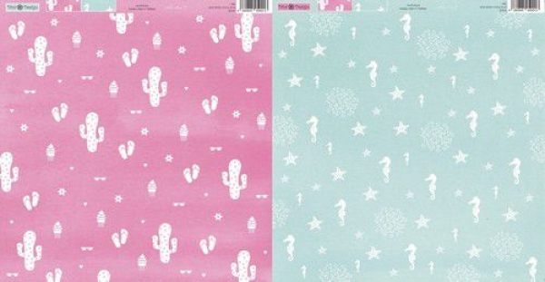 Dini Design Papier Kaktus am Meer 12x12"