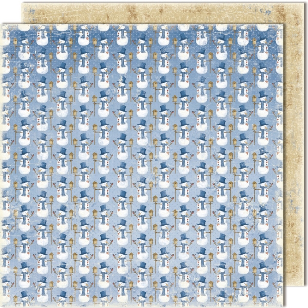 Maja Design Papier Vintage Winter Snowmen 12x12"
