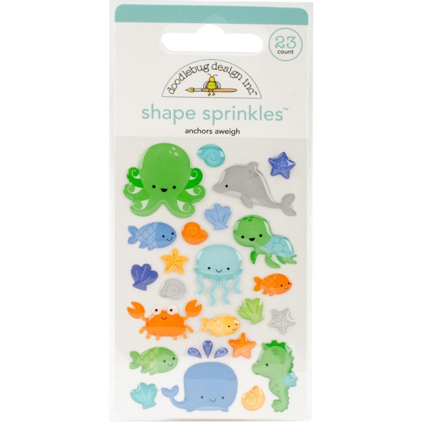 Doodlebug Design Stickers Shape Sprinkles Anchors Aweigh