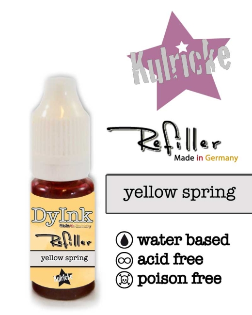 Kulricke Stempelkissen Yellow Spring inkl. Auffüller 10ml