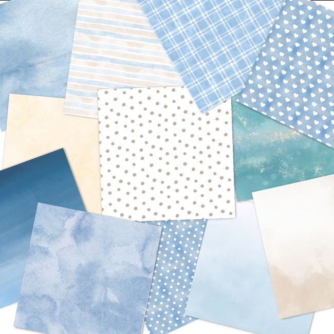 LaCreativ Designpapier Himmelblaues Babyglück Paper Pack 6x6" - 24 Bogen PRE-ORDER Lieferbar ab 24.02.2026