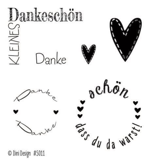 Dini Design Stempel Danke Clear Stamps 7x7cm