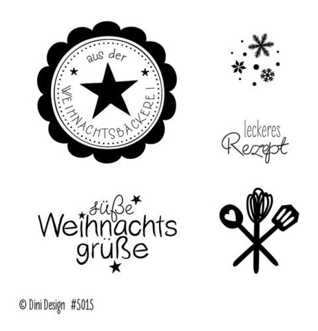 Dini Design Clearstempel Weihnachtsbäckerei 7.0x7.0cm