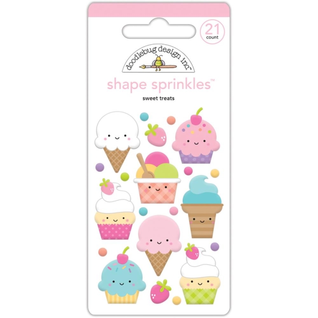 GRATIS! Doodlebug Design - Adhesive Glossy Shape Sprinkles Sweet Treats