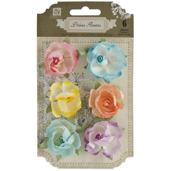Prima Marketing Papierblumen Prelude Handmade Paper Flowers 6 Stück