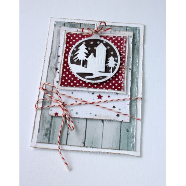 Joy! Crafts Stanzschablone Christmas ball with landscape 5.5cm