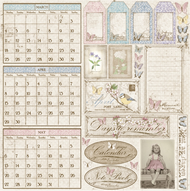 GRATIS! Maja Design Vintage Spring Basics Days to remember 12x12