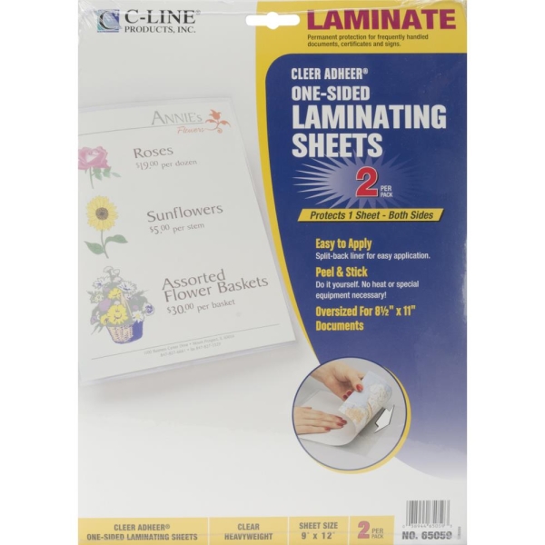 GRATIS! C-Line - Laminierfolie Clear Laminating Sheets 8.5x11" 2 Stück