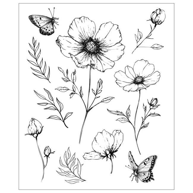 Sizzix Clear Stamps Willow Wolfe Cosmo and Butterflies PRE-ORDER Lieferbar ab 29.04.2026