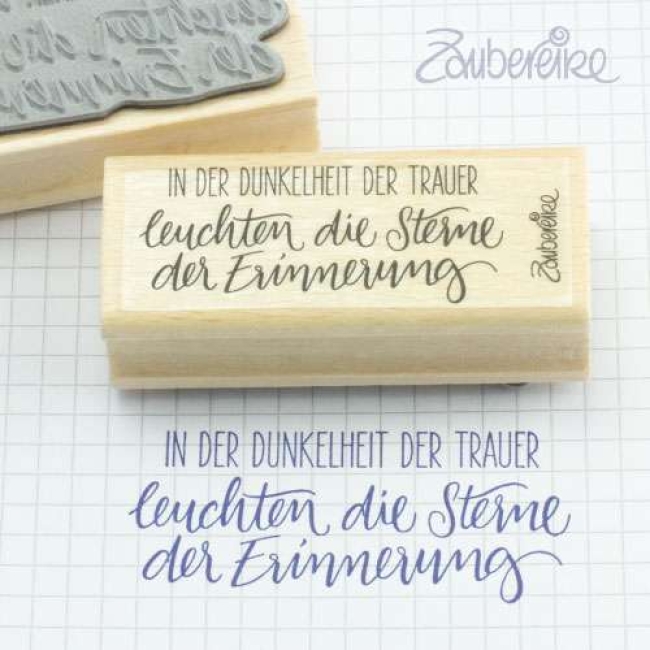 Zaubereike Holzstempel In der Dunkelheit der Trauer 6.5x2.7cm