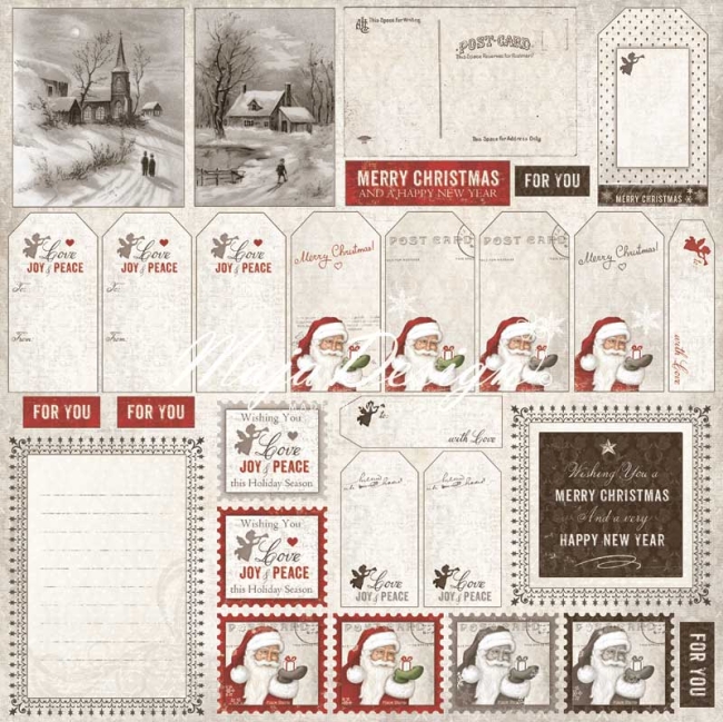Maja Design Papier A Gift for You Die cuts sheet 12x12"
