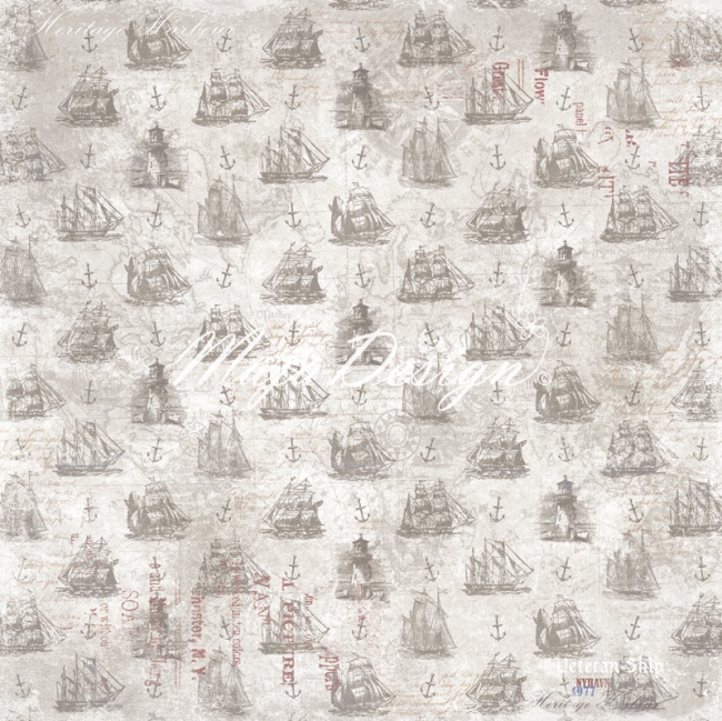 GRATIS! Maja Design Papier Nyhavn Veteran ships 12x12"